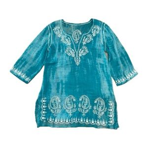 ✨2/$10✨PTP-19”-Sheer Embroidered Tunic Top, Swim Cover